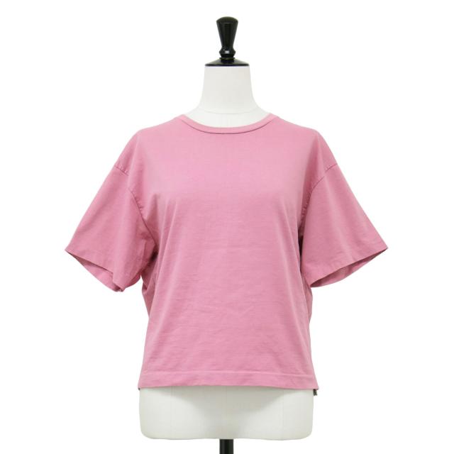 AURALEE オーラリー Tシャツ ピンク サイズ:0(S) | 21春夏 Ron Herman 別注 半袖 Ｔシャツ / カットソー | クルーネック クロップド丈 コットン | 日本製 | トップス【レディース】【中古】【K4543】