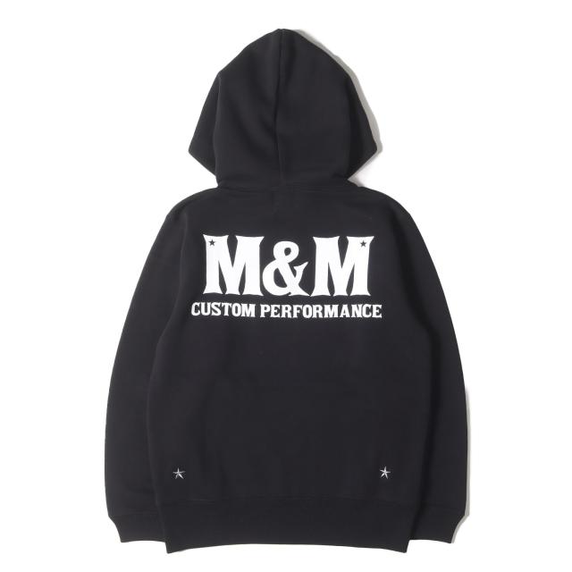 M&M エムアンドエム パーカー ブラック 黒 サイズ:S | 25SS ブランドロゴ スウェットパーカー (PULL OVER PARKA) | トップス フーディー プルオーバー【メンズ】【K4545】
