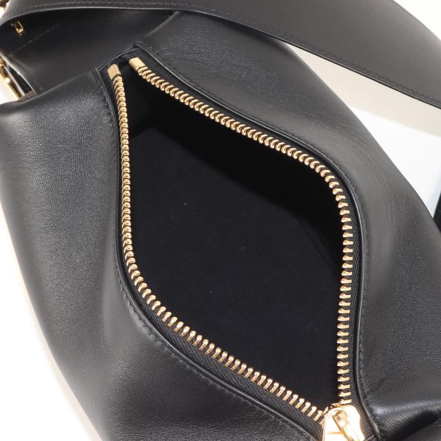 Sacai サカイ バッグ ブラック 黒 | 現行モデル ラムスキン コーナーメタル ショルダー バッグ (Corner Metal Shoulder Bag S155-01) | イタリア製 | ブランド カバン【メンズ】【中古】【K4566】_6