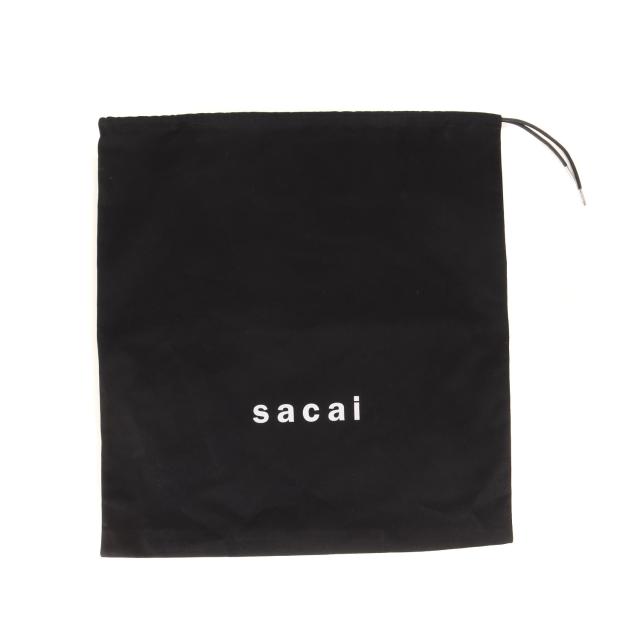 Sacai サカイ バッグ ブラック 黒 | 現行モデル ラムスキン コーナーメタル ショルダー バッグ (Corner Metal Shoulder Bag S155-01) | イタリア製 | ブランド カバン【メンズ】【中古】【K4566】_8