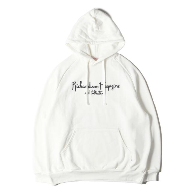 Richardson リチャードソン パーカー ホワイト 白 サイズ:L | 20SS ブランドロゴ刺繍 スウェットパーカー | トップス フーディー プルオーバー【メンズ】【中古】【美品】【K4547】