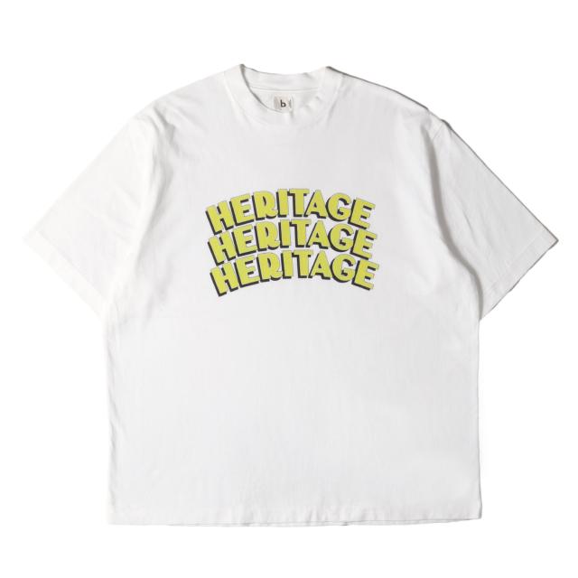 BLURHMS ブラームス Tシャツ ホワイト 白 サイズ:3 | 24SS Bshop 別注 HERITAGE ロゴ クルーネック Tシャツ (bROOTS24S34) | トップス カットソー 半袖 | 日本製【メンズ】【中古】【K4547】
