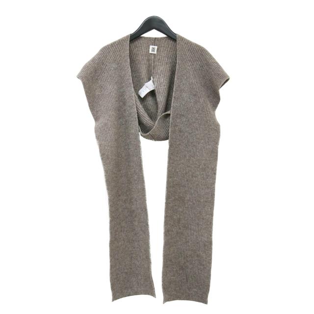 BY MALENE BIRGER バイ マレーネ ビルガー スカーフ ベージュ サイズ:FREE | 23秋冬 フーディー スカーフ | hoodie scarf | フード リブ編み ウール | マフラー ファッション アイテム 小物【レディース】【中古】【K4547】