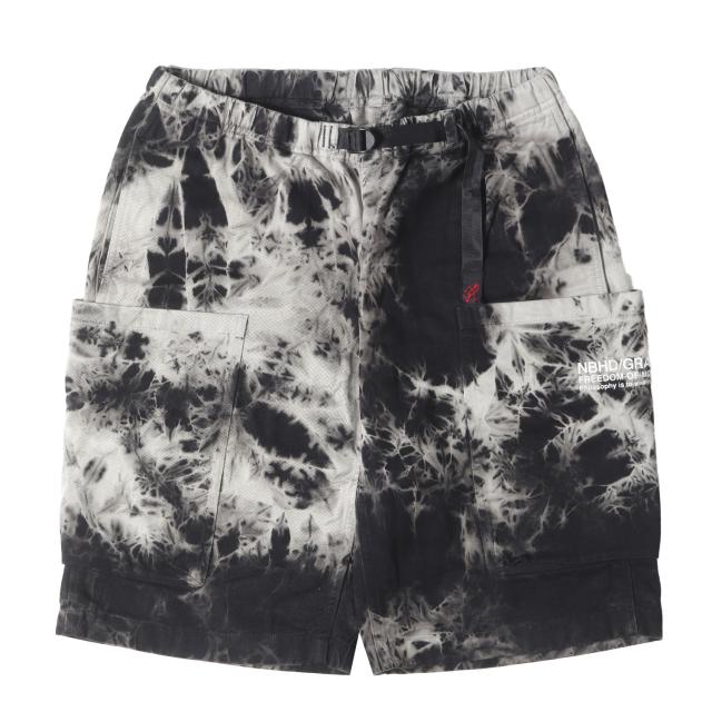 NEIGHBORHOOD ネイバーフッド パンツ ブラック 黒 サイズ:M | GRAMICCI タイダイ染め イージーショーツ (NHGM. DYE / C-ST) | ボトムス ショートパンツ | コラボ【メンズ】【中古】【美品】【K4548】