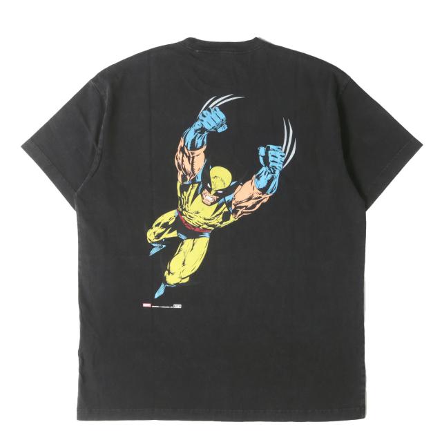 KITH NYC キス ニューヨークシティー Tシャツ ブラック 黒 サイズ:M | 23SS X-MEN ヴィンテージ加工 ウルヴァリン クルーネック Tシャツ (Wolverine Tee) | トップス カットソー 半袖 | コラボ【メンズ】【K4549】