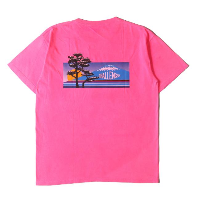 CHALLENGER チャレンジャー Tシャツ ピンク サイズ:L | 20SS 和風グラフィック 後染め クルーネック Tシャツ (NATURE JPN TEE) | トップス カットソー 半袖【メンズ】【中古】【美品】【K4549】