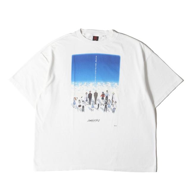 SAINT MICHAEL セントマイケル Tシャツ ホワイト 白 サイズ:XXL | 25SS シン・エヴァンゲリオン劇場版:|| GEEKS RULE ヴィンテージ加工 Tシャツ (EV_SS TEE) | トップス カットソー 半袖 | コラボ【メンズ】【K4549】