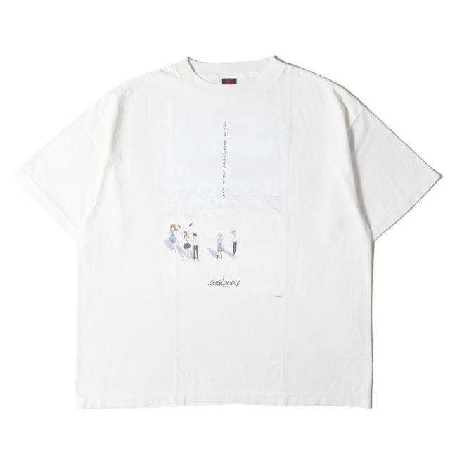 SAINT MICHAEL セントマイケル Tシャツ ホワイト 白 サイズ:XL | 25SS シン・エヴァンゲリオン劇場版:|| GEEKS RULE ヴィンテージ加工 Tシャツ (EV_SS TEE) | トップス カットソー 半袖 | コラボ【メンズ】【K4549】