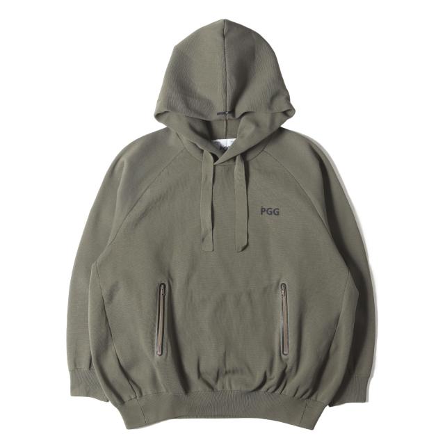 PGG ピージージー パーカー カーキ サイズ:L | ワンポイント ロゴ ポリ ジャージー パーカー (268-2270901) | 非売品 | トップス フーディー プルオーバー【メンズ】【中古】【K4549】