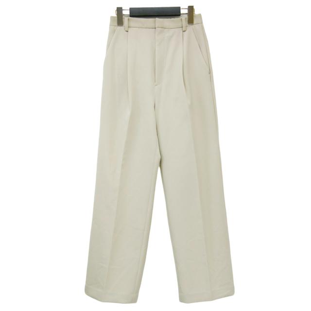 Whim Gazette ウィムガゼット パンツ ベージュ系 サイズ:36(S) | 21秋冬 タック イージーパンツ / ワイドパンツ | センタープレス ストレッチ | ボトムス ズボン | 日本製【レディース】【中古】【K4549】
