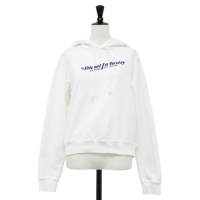 DIESEL ディーゼル パーカー ホワイト 白 サイズ:XS | 22秋冬 フーディ プルオーバー パーカー | F-REGGY-HOOD-IN | スウェット 長袖 ロゴ コットン | トップス フーディー【レディース】【中古】【K4549】