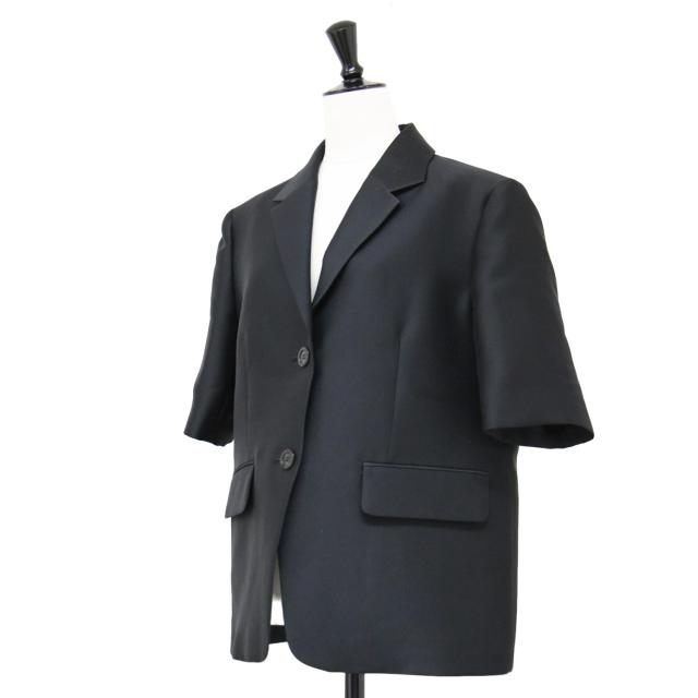 theory luxe セオリーリュクス ジャケット ブラック 黒 サイズ:38(M) | 25春夏 ハーフスリーブ サテン テーラード ジャケット | Floyed Mira Jacket | ボクシーシルエット | 日本製 | アウター ブレザー 上着 半袖【レディース】【中古】【K4549】_2