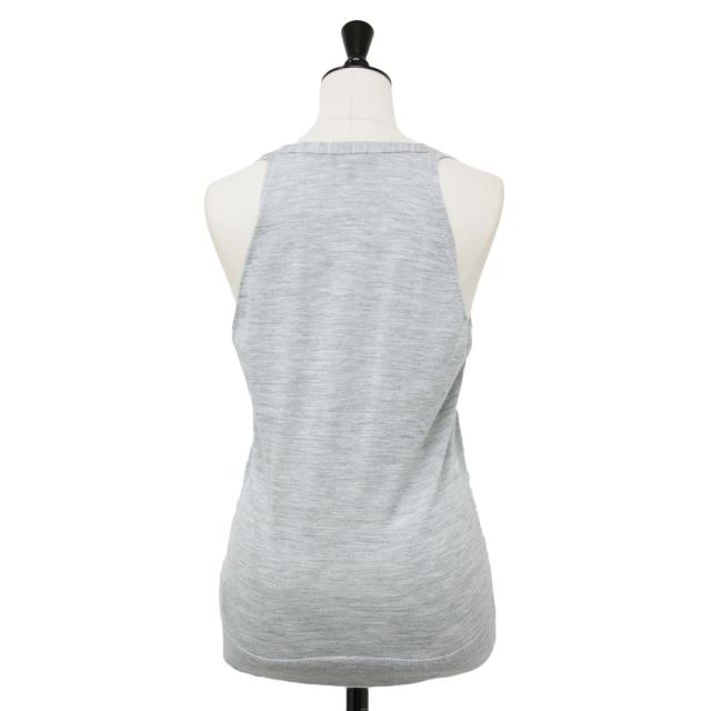 Theory セオリー ベスト グレー サイズ:S | 24秋冬 深Vネック ニット ベスト | REGAL WOOL SLIM VEST R ジレ ノースリーブ ウール | トップス セーター【レディース】【中古】【K4549】_1