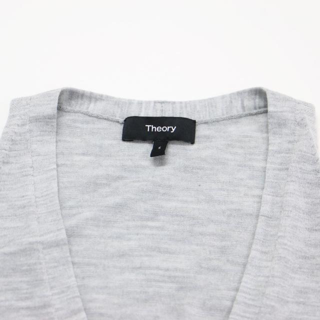 Theory セオリー ベスト グレー サイズ:S | 24秋冬 深Vネック ニット ベスト | REGAL WOOL SLIM VEST R ジレ ノースリーブ ウール | トップス セーター【レディース】【中古】【K4549】_4