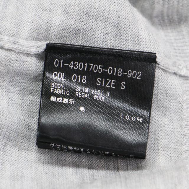 Theory セオリー ベスト グレー サイズ:S | 24秋冬 深Vネック ニット ベスト | REGAL WOOL SLIM VEST R ジレ ノースリーブ ウール | トップス セーター【レディース】【中古】【K4549】_5