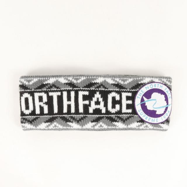 Supreme シュプリーム THE NORTH FACE ブランドロゴ ヘッドバンド / ヘアバンド (Trans Antarctica Expedition Headband) | グレー ブラック | ファッション アイテム | コラボ 別注【メンズ】【中古】【K4550】 Supreme シュプリーム THE NORTH FACE ブランドロゴ ヘッドバンド