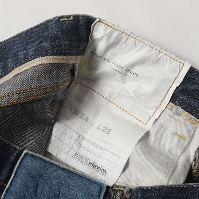 visvim ビズビム パンツ インディゴ サイズ:34×28 | セルビッチ アンクルカット デニムパンツ (SOCIAL SCULPTURE 10R) | ボトムス ジーンズ ジーパン | 日本製【メンズ】【中古】【K4550】 visvim ビズビム パンツ インディゴ サイズ:34×28 | セルビッチ