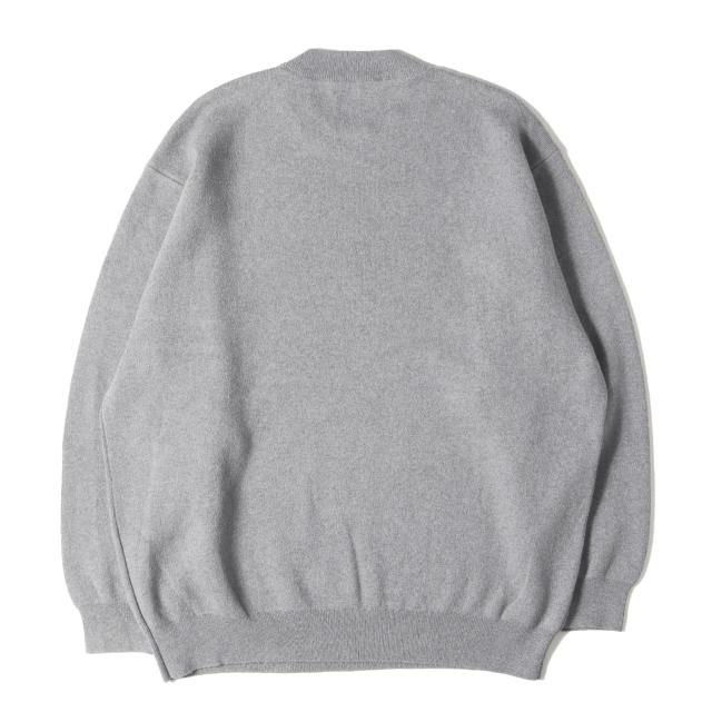 WIND AND SEA ウィンダンシー ニット グレー サイズ:L | 24AW ロゴ刺繍