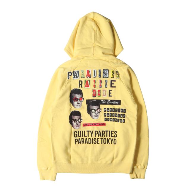 WACKO MARIA ワコマリア パーカー イエロー サイズ:L | コラージュ グラフィック ヘビー スウェット ジップ パーカー | トップス フーディー【メンズ】【中古】【K4551】