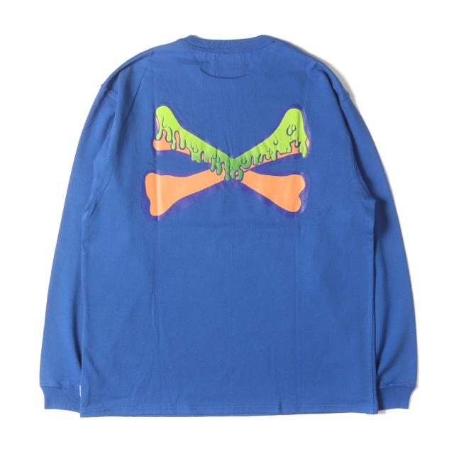WTAPS ダブルタップス Tシャツ ブルー サイズ:M | MIN-NANO クロスボーン ロングスリーブ Tシャツ (SLIMY BONES.DESIGN LS 01) | トップス カットソー 長袖 | コラボ【メンズ】【中古】【美品】【K4551】 WTAPS ダブルタップス Tシャツ ブルー サイズ:M | MIN-NANO クロス
