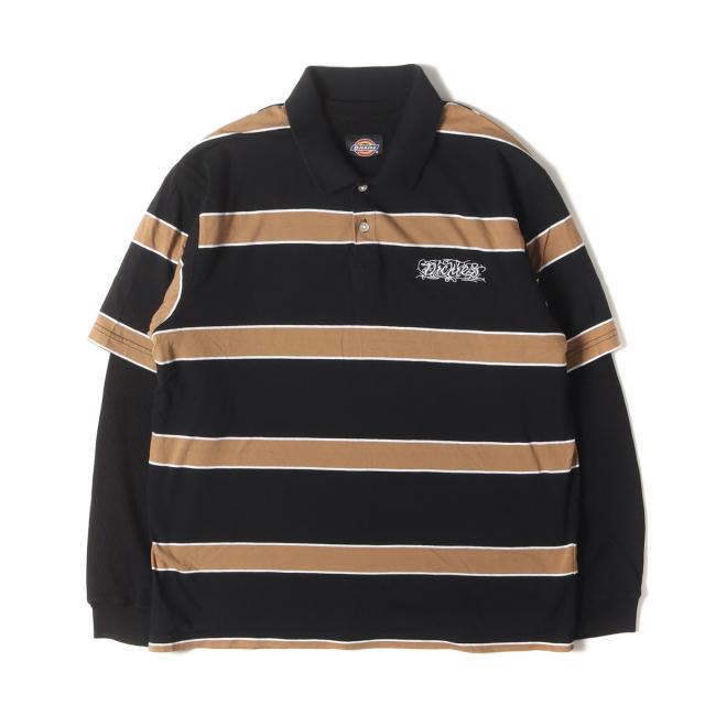 Supreme シュプリーム ポロシャツ ブラック タン サイズ:S | 24AW Dickies サーマル レイヤード ボーダー ポロシャツ (Thermal Polo) | トップス 長袖【メンズ】【中古】【美品】【K4551】