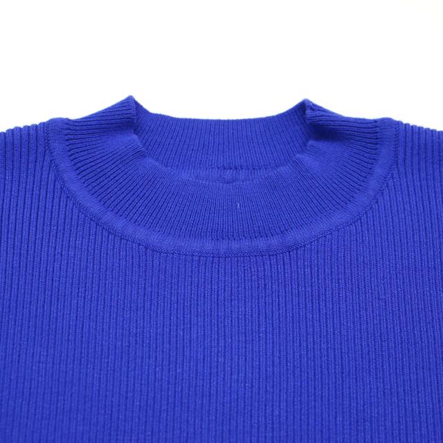 anni plus アニープラス ワンピース ブルー サイズ:1(S) | 24春夏 ハイネック ニット組 バルーンシルエット ワンピース / ドレス | ノースリーブ ロング丈 リブ タック ギャザー | トップス【レディース】【中古】【K4552】 anni plus アニープラス ワンピース ブルー サイズ:1(S) | 24春夏