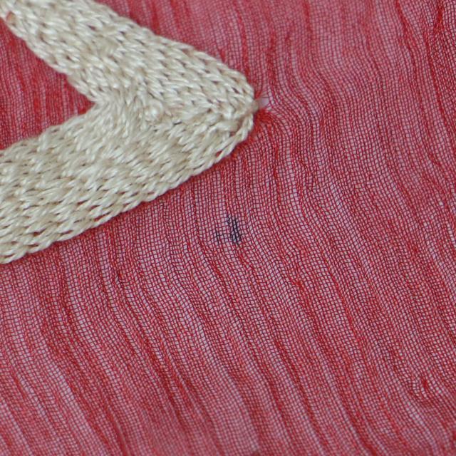 DRIES VAN NOTEN ドリスヴァンノッテン ストール レッド系 | ロゴ 刺繍