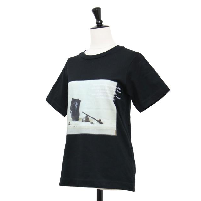 HARDY NOIR アルディーノアール Tシャツ ブラック 黒 サイズ:FREE | 23春夏 フォトプリント 半袖 Tシャツ / カットソー | クルーネック ハーフスリーブ コットン | 日本製 | トップス【レディース】【中古】【K4552】_2