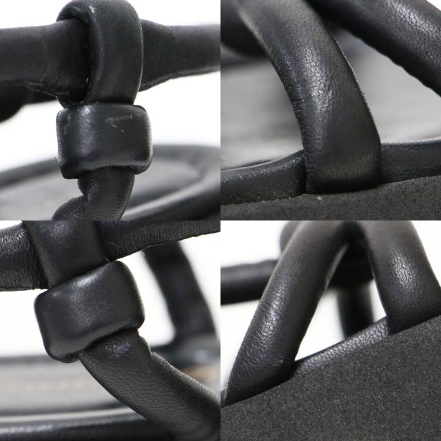 Gianvito Rossi ジャンヴィト ロッシ サンダル ブラック 黒 サイズ:36 1/2(23.5cm) | 24春夏 マリン ナッパレザー サンダル | MARINE NAPPA | フラット ストラップ 厚底 ラバー | イタリア製 | シューズ 靴【レディース】【中古】【K4555】