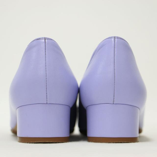 MANOLO BLAHNIK マノロブラニク ライトパープル サイズ:36.5(23.5cm) | リストニー レザー チャンキーヒール パンプス | LISTONY アーモンドトゥ ローヒール 牛革 【レディース】【中古】【K4555】
