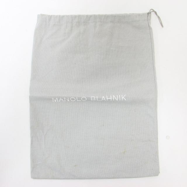 MANOLO BLAHNIK マノロブラニク ライトパープル サイズ:36.5(23.5cm) | リストニー レザー チャンキーヒール パンプス | LISTONY アーモンドトゥ ローヒール 牛革 【レディース】【中古】【K4555】