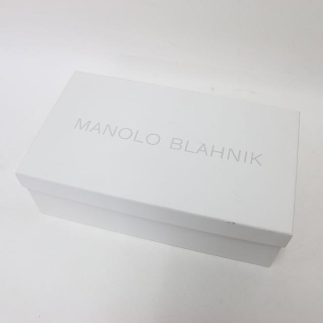 MANOLO BLAHNIK マノロブラニク ライトパープル サイズ:36.5(23.5cm) | リストニー レザー チャンキーヒール パンプス | LISTONY アーモンドトゥ ローヒール 牛革 【レディース】【中古】【K4555】