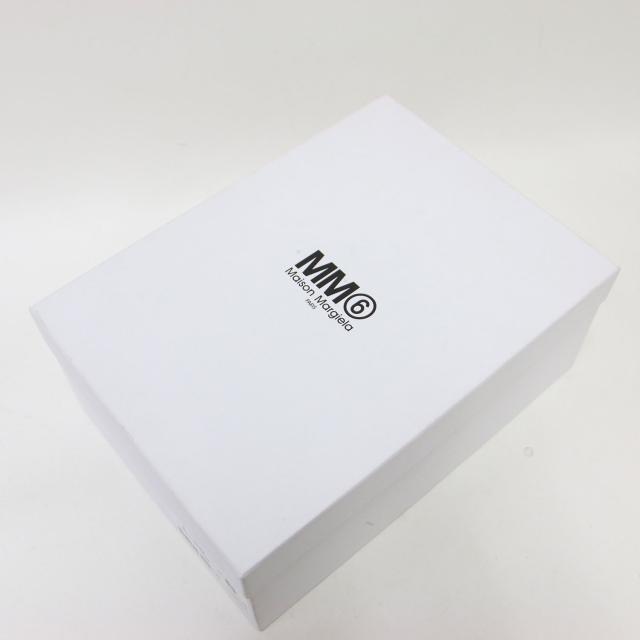 MM6 Maison Margiela メゾンマルジェラ ネイビー ブラック 紺黒 サイズ:37(24.0cm) | ランナー レザー スニーカー | レースアップ ボリュームソール スウェード メッシュ | ローカット スニーカー シューズ 靴 | イタリア製【レディース】【中古】【K4555】