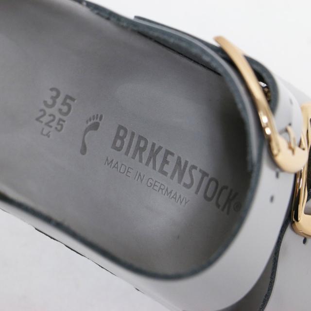BIRKENSTOCK ビルケンシュトック グレー サイズ:35(22.5cm) | 25春夏 アリゾナ ビッグ バックル サンダル | ARIZONA BIG BUCKLE HEX | フラット ダブルベルト レザー | シューズ 靴【レディース】【中古】【K4555】