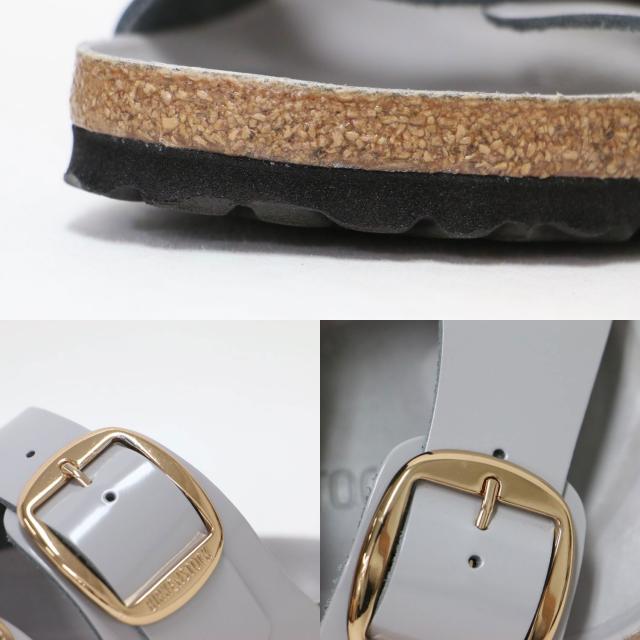 BIRKENSTOCK ビルケンシュトック グレー サイズ:35(22.5cm) | 25春夏 アリゾナ ビッグ バックル サンダル | ARIZONA BIG BUCKLE HEX | フラット ダブルベルト レザー | シューズ 靴【レディース】【中古】【K4555】
