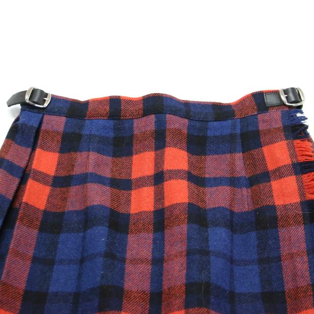 O'Neill of Dublinプリーツスカート GB8 チェック柄 青 O'NEIL of
