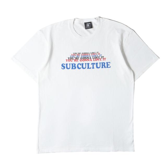 Subculture サブカルチャー Tシャツ ホワイト 白 サイズ:2 | ブランドロゴ クルーネック Tシャツ (YOURE GONNA LOVE IT T-SHIRTS) | トップス カットソー 半袖【メンズ】【中古】【K4556】