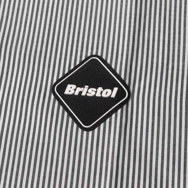 F.C.Real Bristol エフシーレアルブリストル シャツ ブラック ホワイト 黒白 サイズ:XL | 25SS ビッグロゴ ストライプ バギー 半袖シャツ (BIG LOGO S/S BAGGY SHIRT) | トップス カジュアルシャツ【メンズ】【K4556】