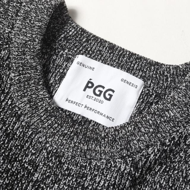 PGG ピージージー ニット ブラック ホワイト 黒白 サイズ:5 | メランジ  