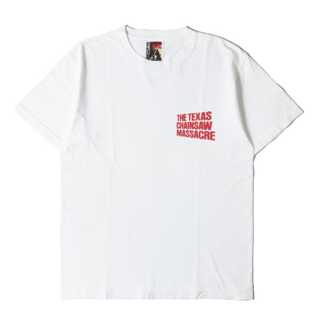 WACKO MARIA ワコマリア Tシャツ ホワイト 白 サイズ:M | 22SS 悪魔のいけにえ タイトルロゴ クルーネック Tシャツ (T-SHIRT) | トップス カットソー 半袖【メンズ】【中古】【K4558】