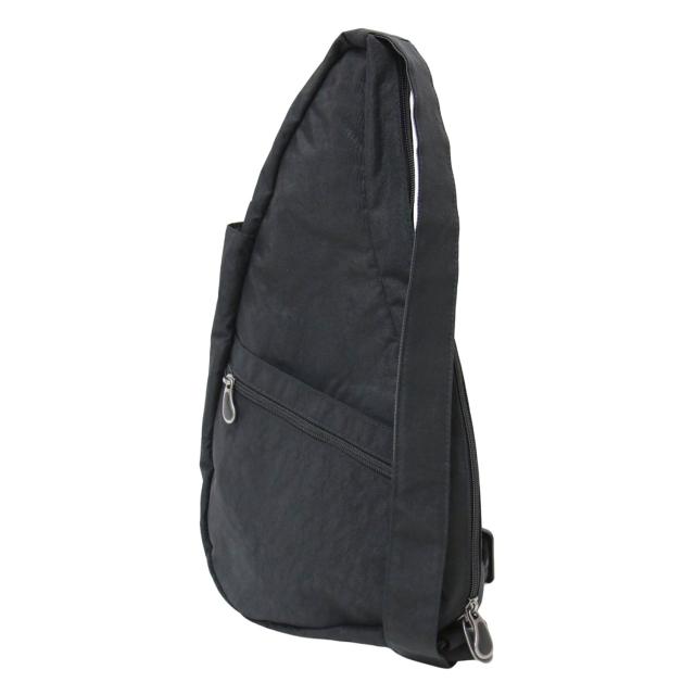 HEALTHY BACK BAG  ヘルシーバックバッグ ブラック 黒 | テクスチャード ナイロン Sサイズ / ショルダーバッグ | 肩掛け ロゴ 刺繍 撥水加工 | ブランド カバン【レディース】【中古】【K4558】