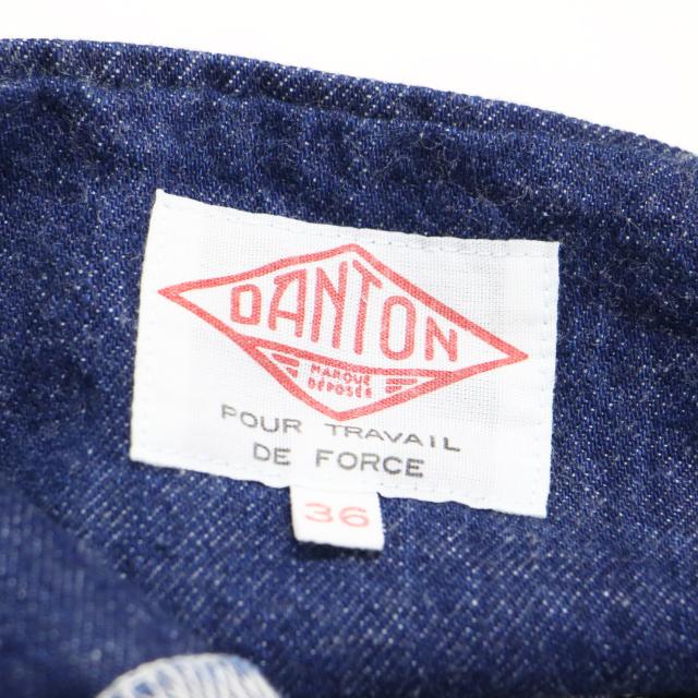 DANTON ダントン ワンピース インディゴ サイズ:36(S) | 24春夏 デニム ジャンパー スカート ワンピース | サロペット | ロング丈 Aライン フレア コットン | トップス ドレス | 日本製【レディース】【中古】【K4566】