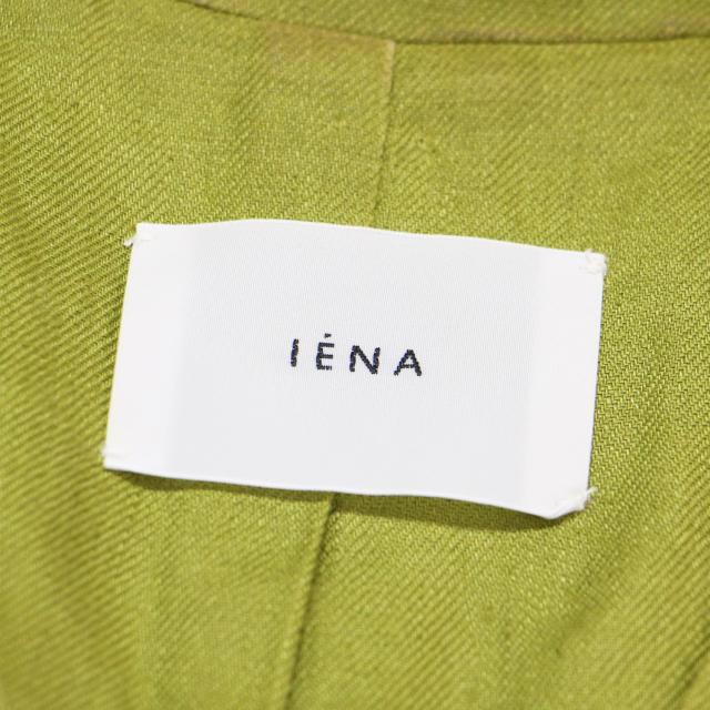 IENA イエナ ジャケット  グリーン系 サイズ:38(M) | 20春夏 フレンチリネン ツイル Wブレスト ジャケット | 長袖 Vネック ノーカラー スリット | アウター ブルゾン 上着【レディース】【中古】【K4566】 IENA イエナ ジャケット グリーン系 サイズ:38(M) | 20春夏 フレンチ