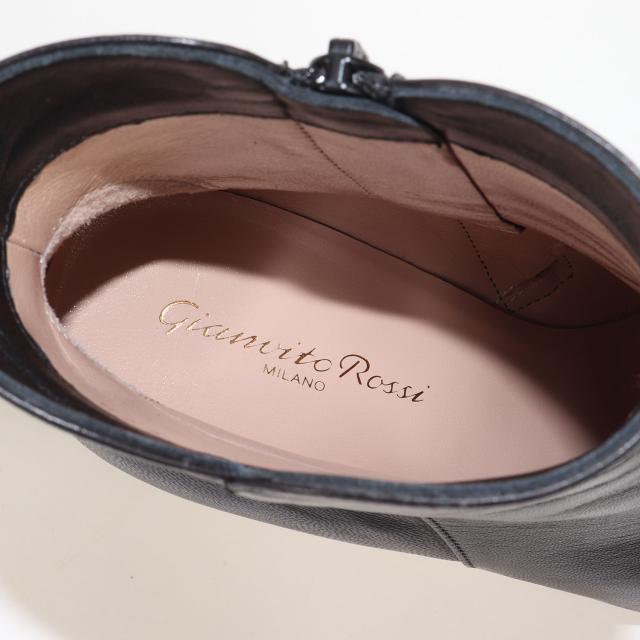 Gianvito Rossi ジャンヴィト ロッシ ブーツ ブラック 黒 サイズ:36 1/2(23.5cm) | ナッパレザー ポインテッドトゥ ショート ブーツ | LEVY 85 | ブーティ アンクル丈 ピンヒール 本革 | イタリア製 | シューズ 靴【レディース】【中古】【美品】【K4562】