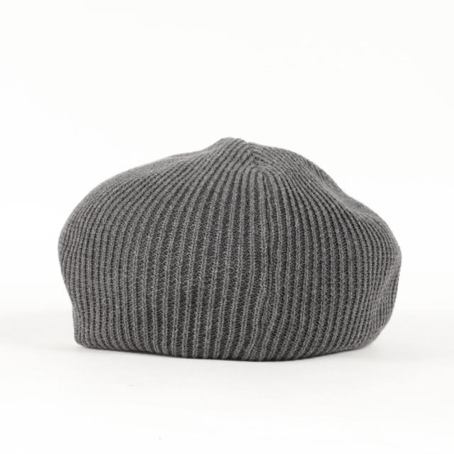 THE H.W.DOG&CO ザ エイチダブリュドックアンドコー ベレー帽 | 24SS コットンニット ベレー帽 (COTTON CLUB BIG BERET) | グレー | ONE SIZE(56-62cm) | ブランド 帽子 ニットキャップ【メンズ】【中古】【美品】【K4563】