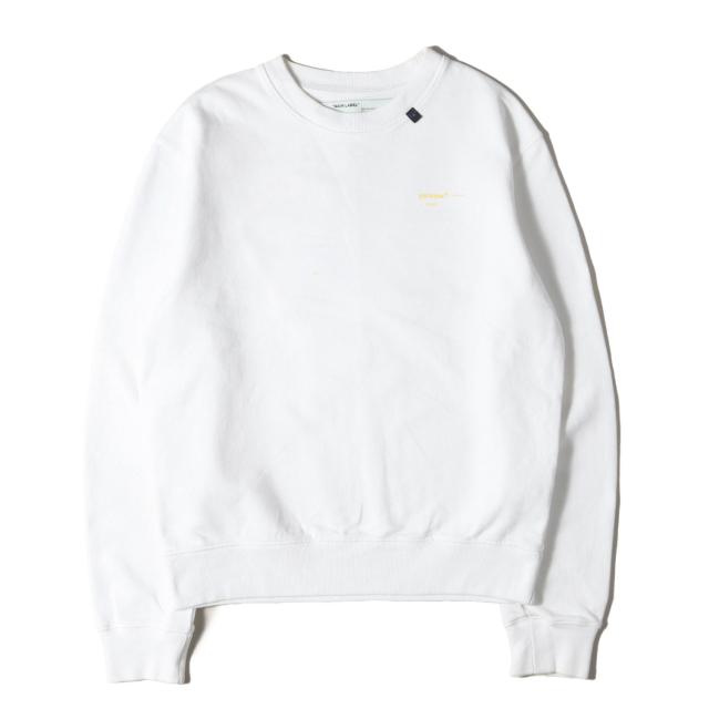 OFF-WHITE オフホワイト スウェット ホワイト 白 サイズ:M | ペンキ アロー クルーネック スウェットシャツ | トップス トレーナー プルオーバー 【メンズ】【中古】【K4563】_1