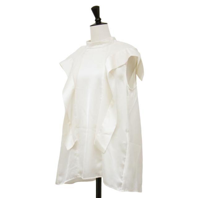 Sacai サカイ ブラウス オフホワイト 白 サイズ:2(M) | 25春夏 サテン