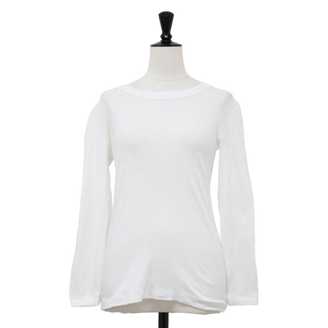 Ron Herman ロンハーマン Tシャツ ホワイト 白 サイズ:XS | 23春夏 スーピマ スラブ ロングスリーブ ティー / Tシャツ カットソー | 長袖 クルーネック コットン | トップス | 日本製【レディース】【中古】【K4563】