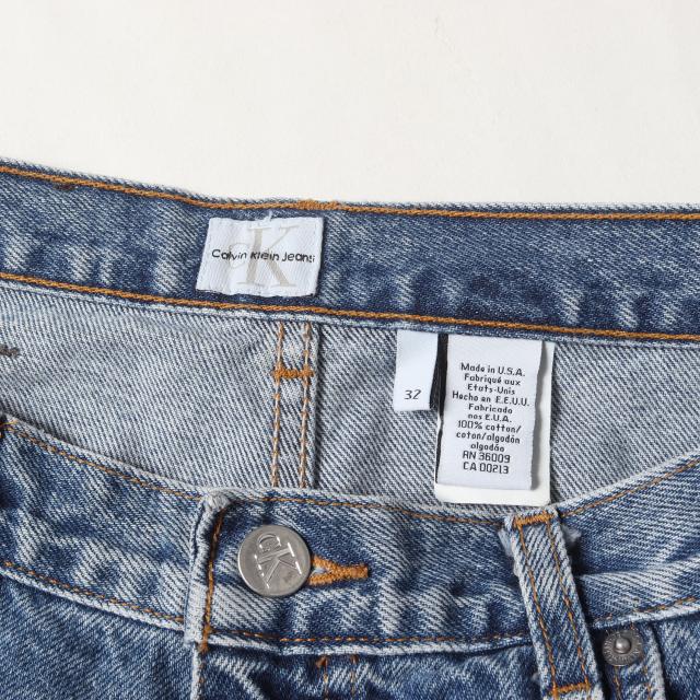 Calvin Klein カルバンクライン パンツ インディゴ サイズ:32 | 90s Calvin Klein Jeans ユーズド加工 デニムパンツ | USA製 | 90年代 ヴィンテージ 古着 | ボトムス ジーンズ ジーパン【メンズ】【中古】【K4564】_2