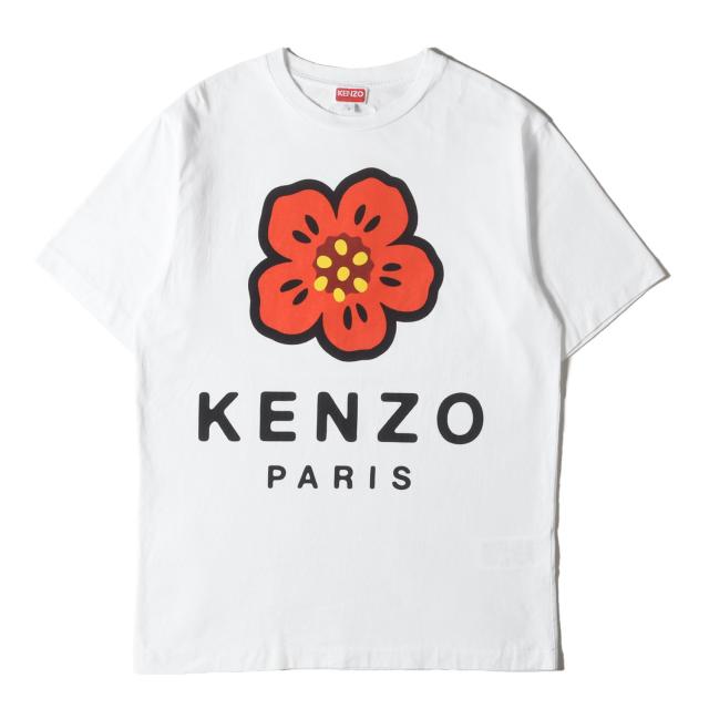KENZO ケンゾー Tシャツ ホワイト 白 サイズ:S | NIGO期 ボケ フラワー ロゴ クルーネック Tシャツ (BOKE FLOWER T-shirt FC65TS4074SO) | トップス カットソー 半袖【メンズ】【中古】【K4566】